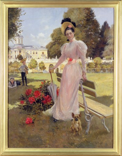 Portrait of Princess Z.N. Yusupova with her Two Sons at Arkhangelskoe, 1894 by Francois Flameng
